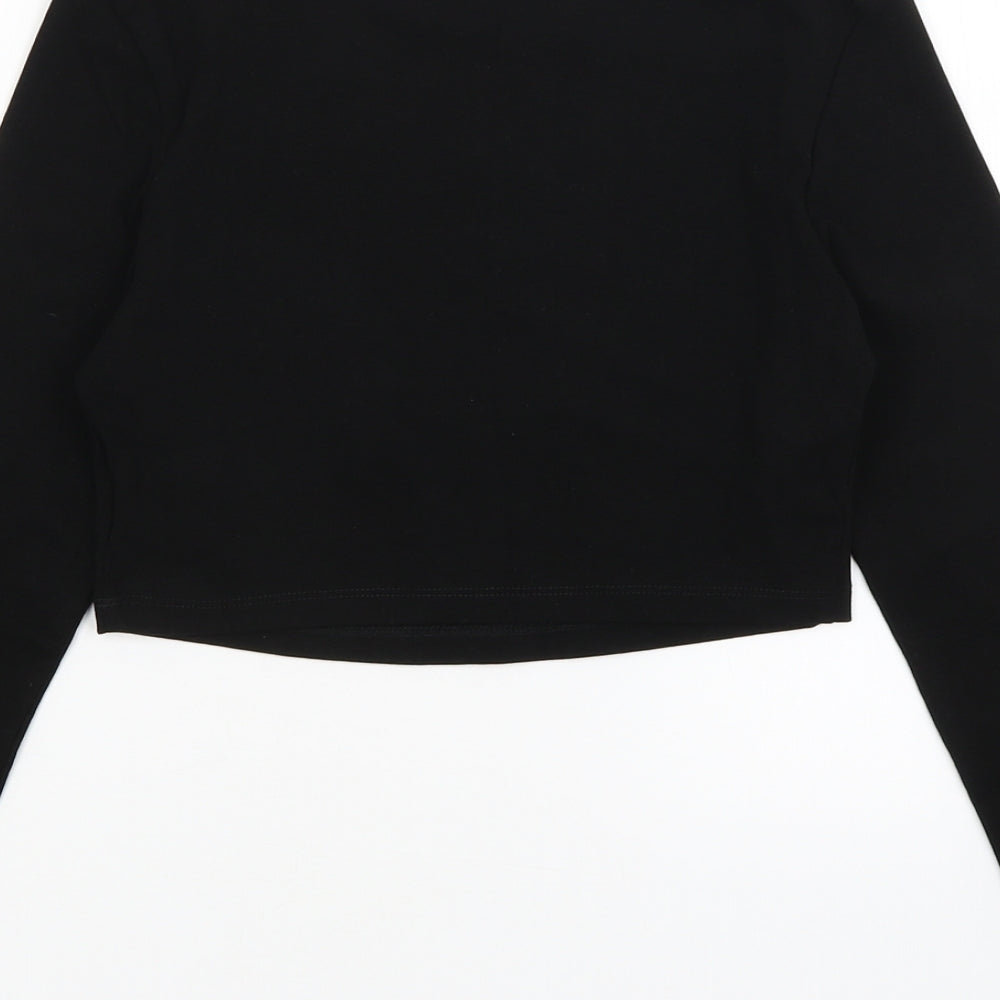 SheIn Womens Black   Cropped T-Shirt Size M