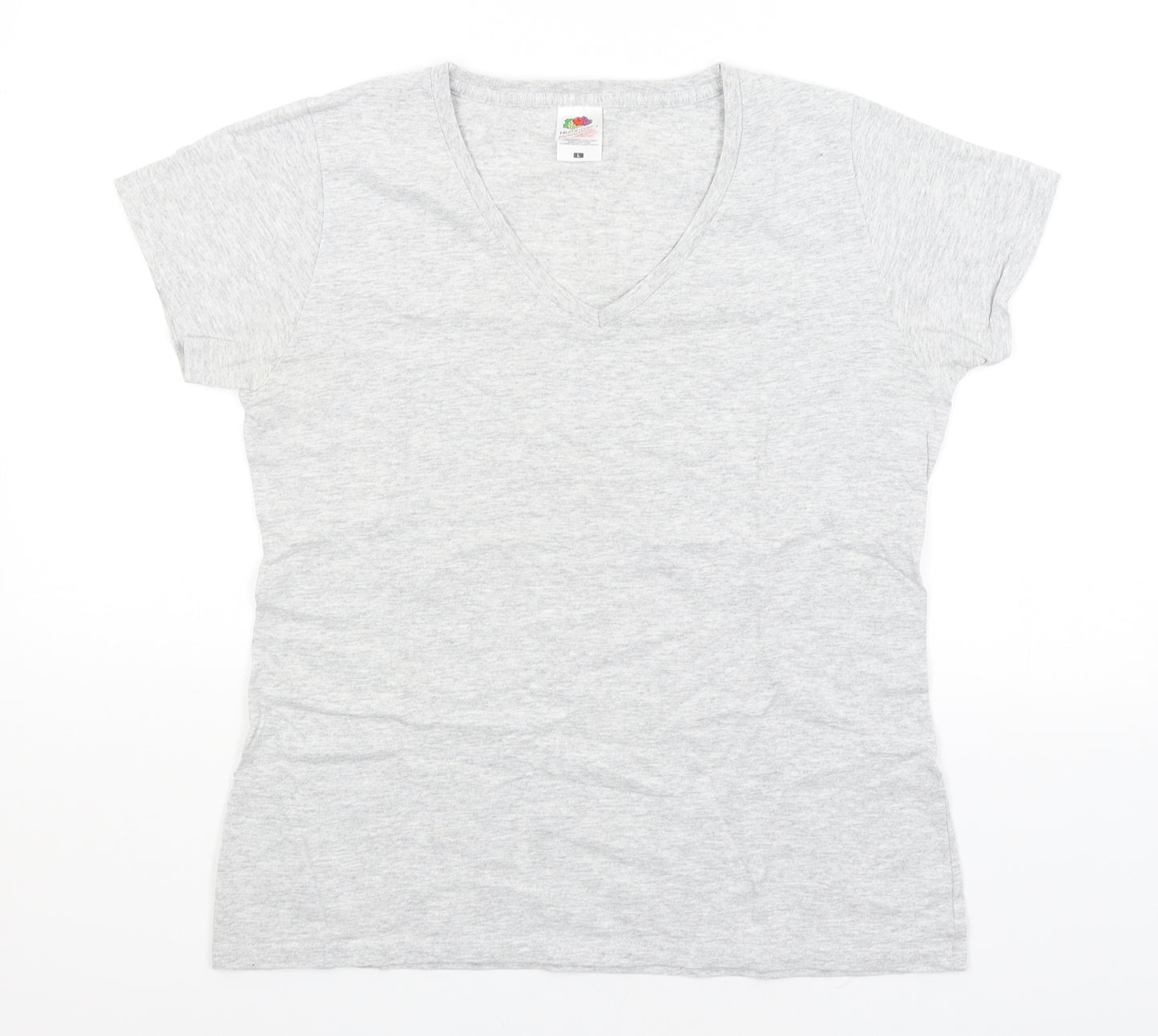 Fruit of the Loom Womens Grey   Basic T-Shirt Size L