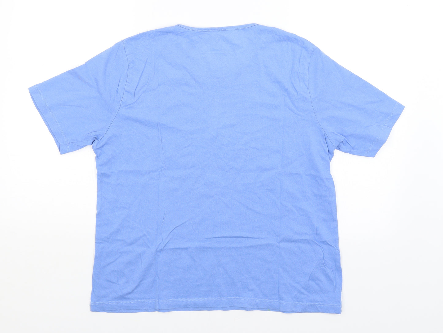Anne De Lancay Womens Blue   Basic T-Shirt Size 14  - Butterflies