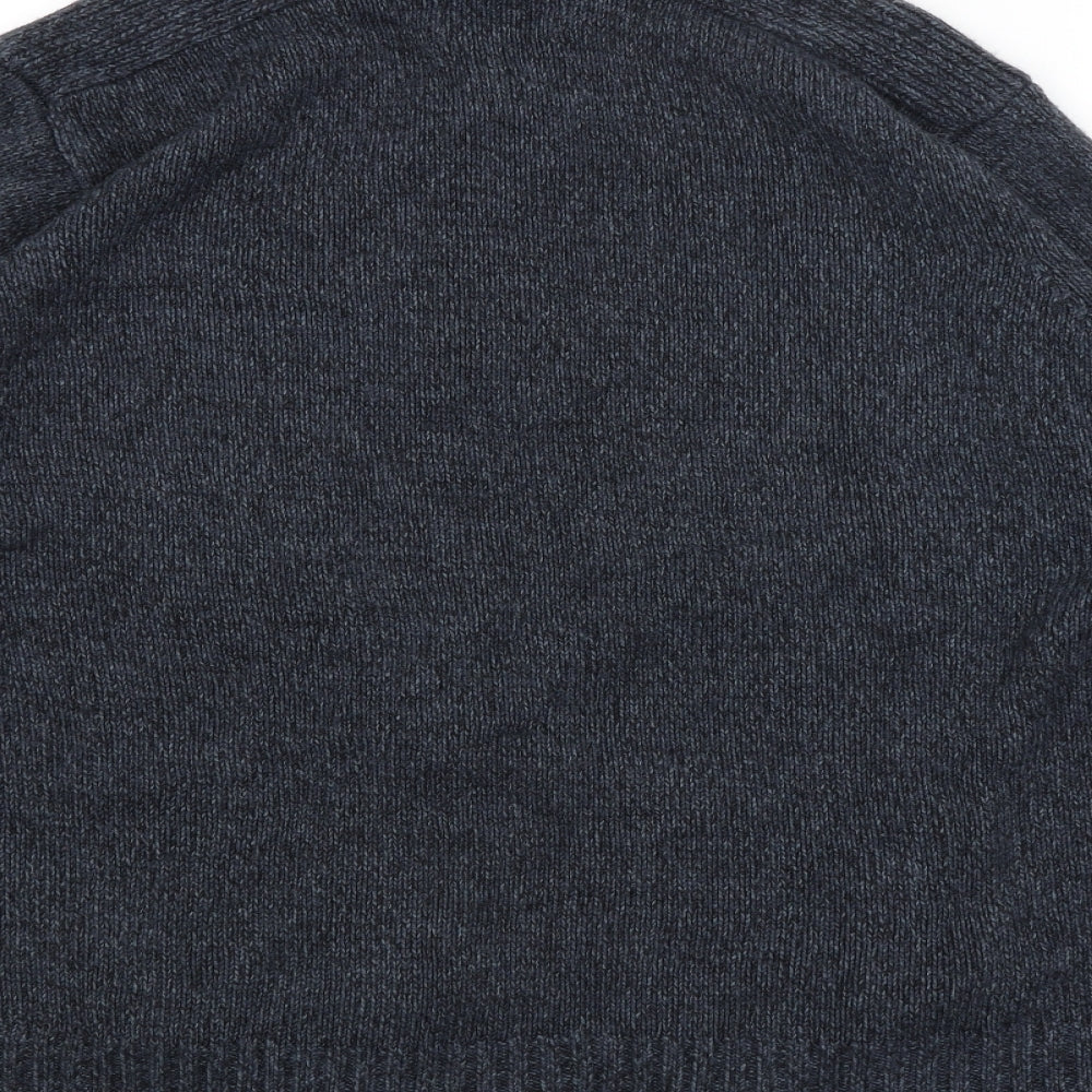 M&S Mens Blue   Full Zip Jumper Size L