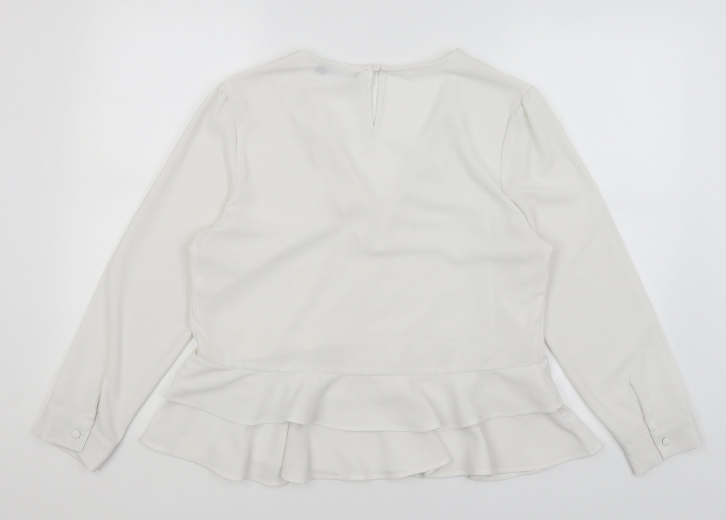Bisou's Project Womens White   Basic Blouse Size M