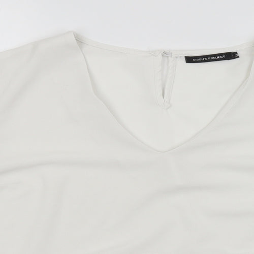 Bisou's Project Womens White   Basic Blouse Size M