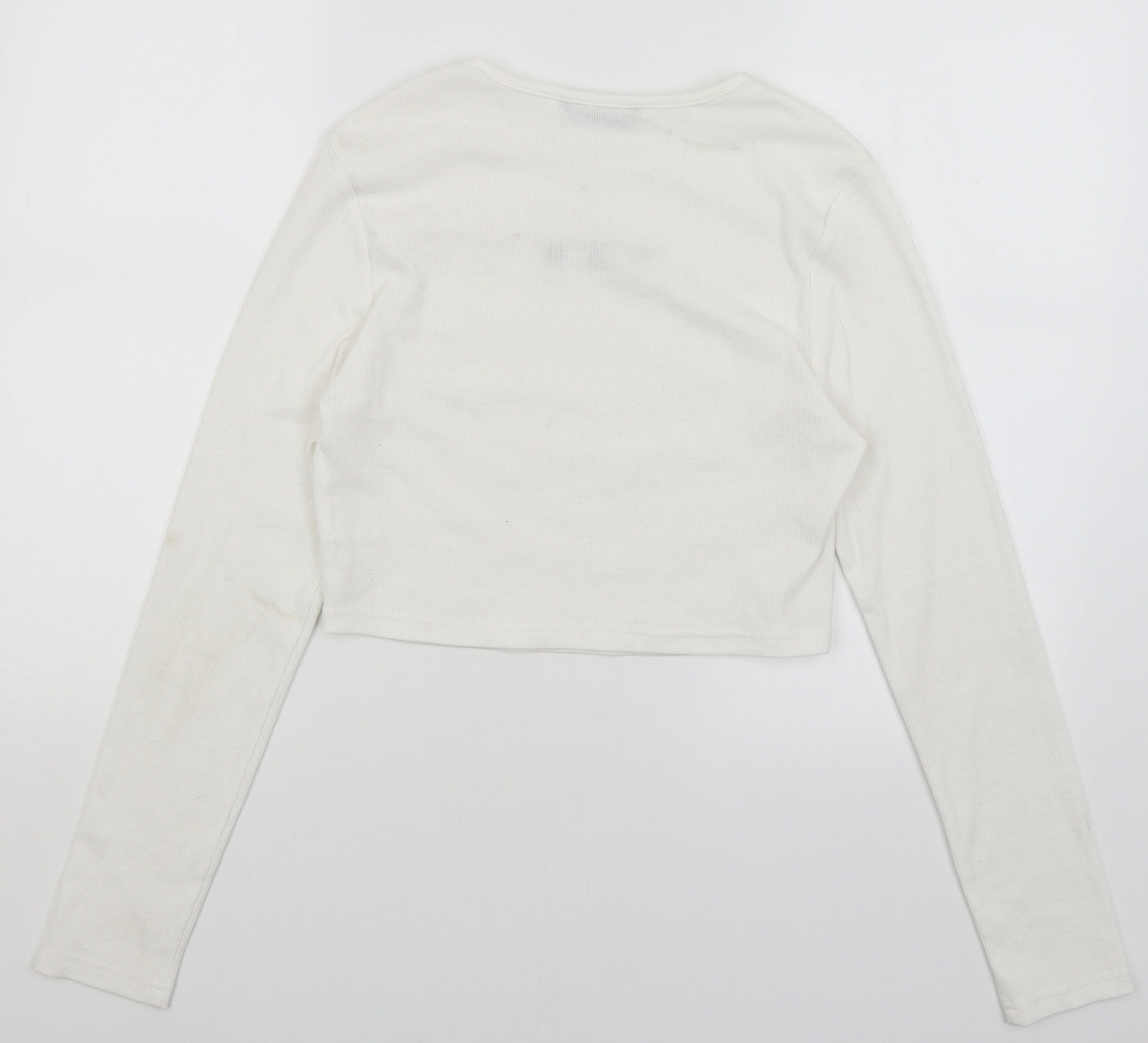 SheIn Womens White   Cropped T-Shirt Size XL  - Bees
