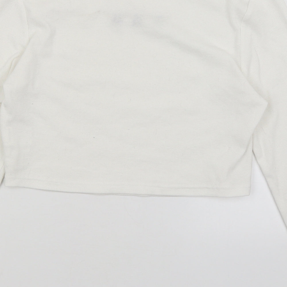 SheIn Womens White   Cropped T-Shirt Size XL  - Bees