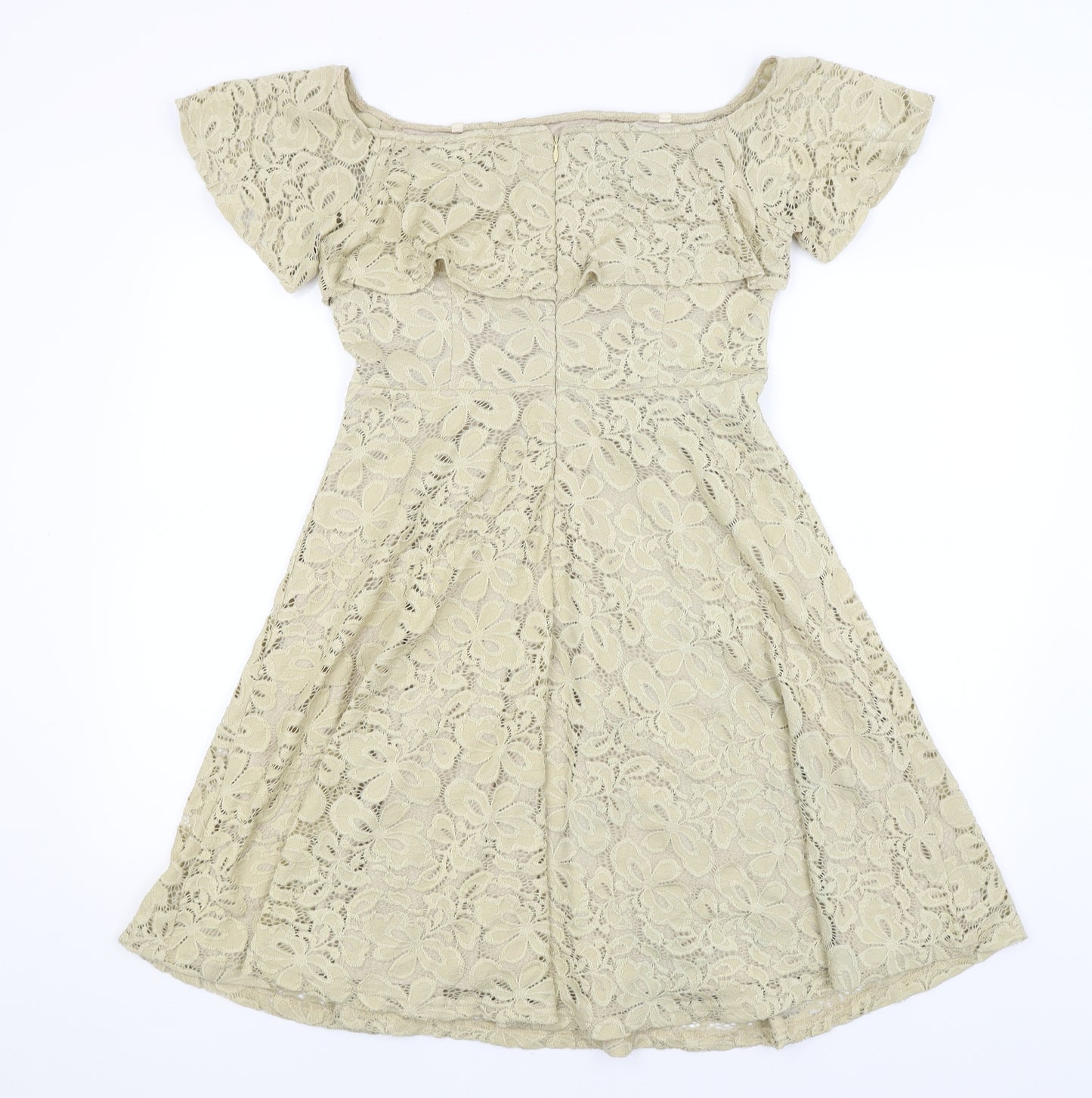 Preworn Womens Gold   Fit & Flare  Size L