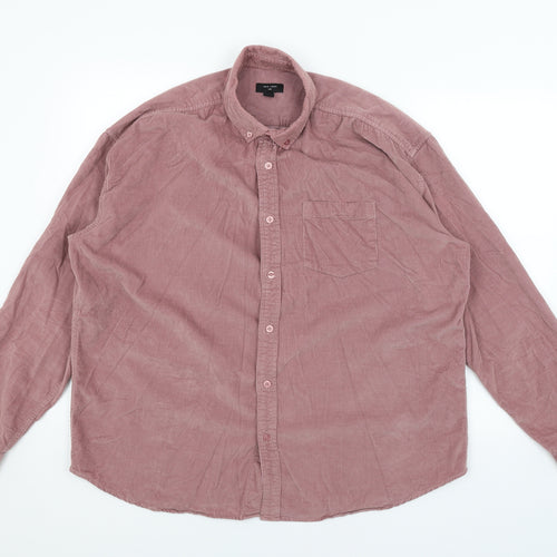 New Look Mens Purple    Button-Up Size L