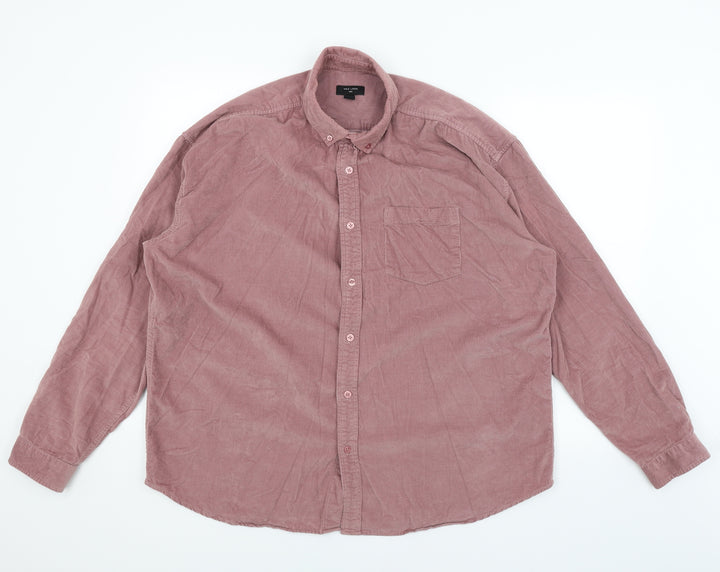 New Look Mens Purple    Button-Up Size L