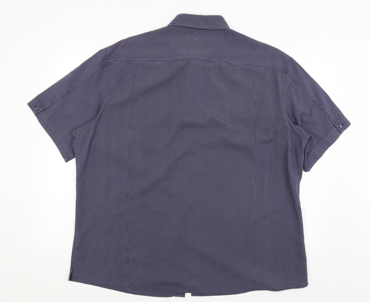 Blue Harbour Mens Purple Striped   Button-Up Size 2XL
