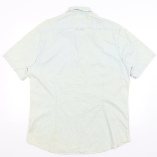 Burton Menswear Mens Blue    Button-Up Size XL