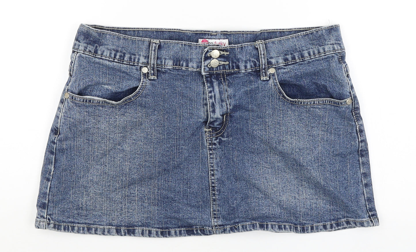 So Funky Womens Blue   Mini Skirt Size 14