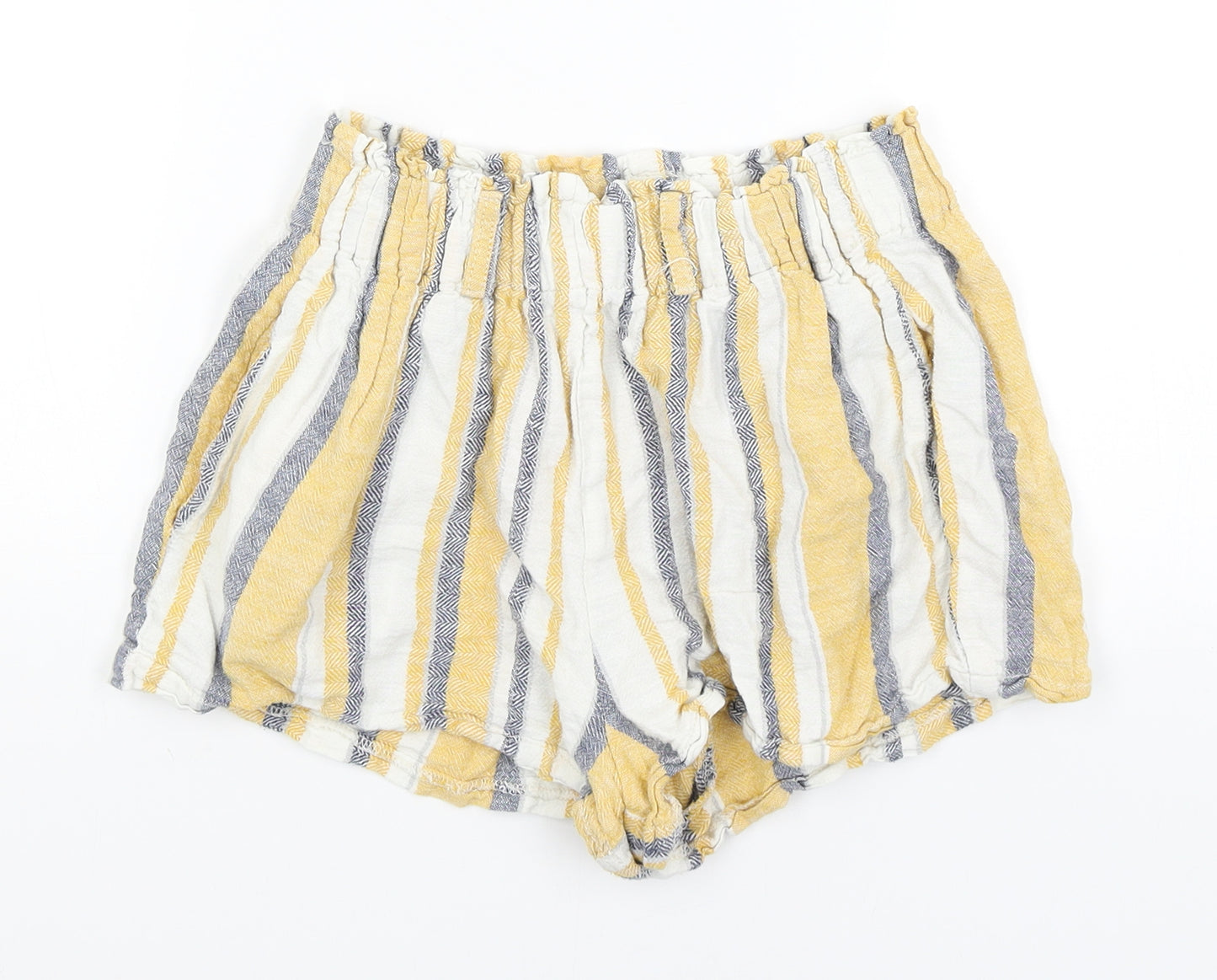 Cali 1850 Womens White Striped  Hot Pants Shorts Size S