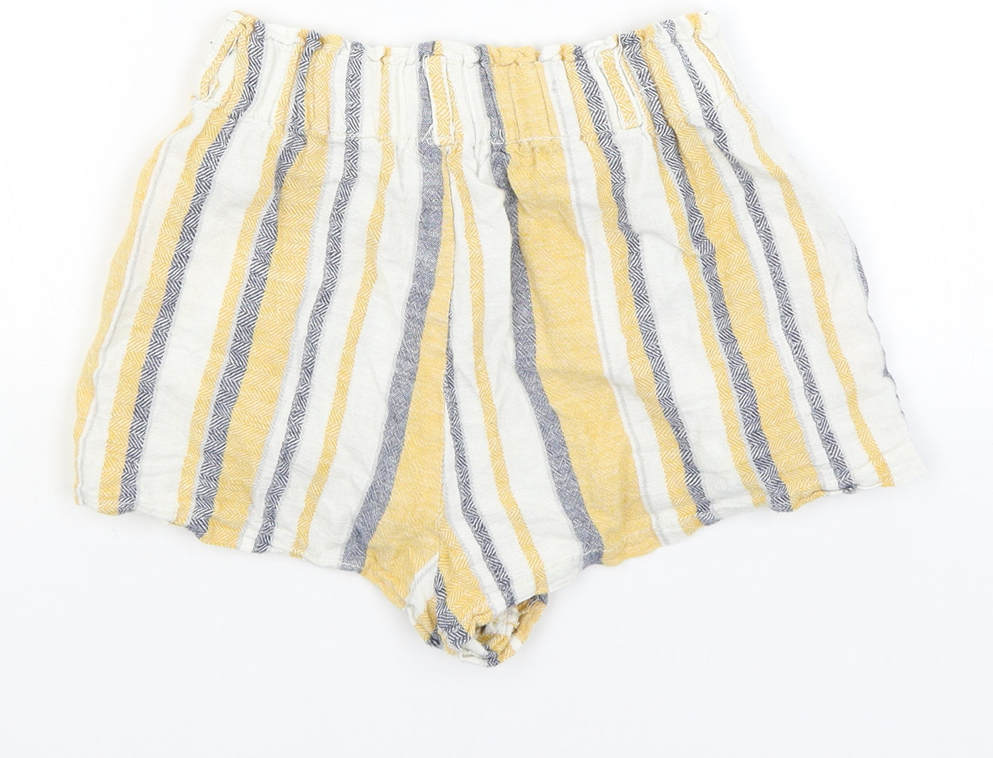 Cali 1850 Womens White Striped  Hot Pants Shorts Size S