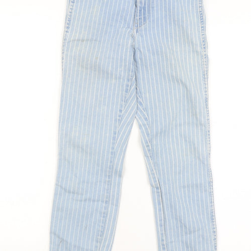 H&M Womens Blue Striped  Skinny Jeans Size 25 in L24.5 in