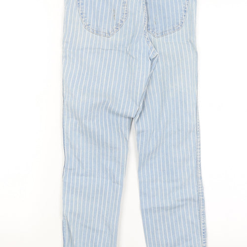 H&M Womens Blue Striped  Skinny Jeans Size 25 in L24.5 in