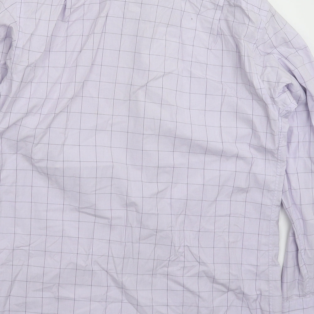 NEXT Mens Purple Check   Dress Shirt Size 15
