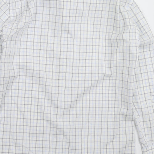 Osborne Mens White Check   Dress Shirt Size 14.5