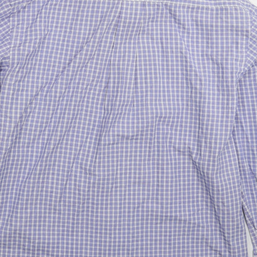 Armando Mens Blue Check   Dress Shirt Size 15.5