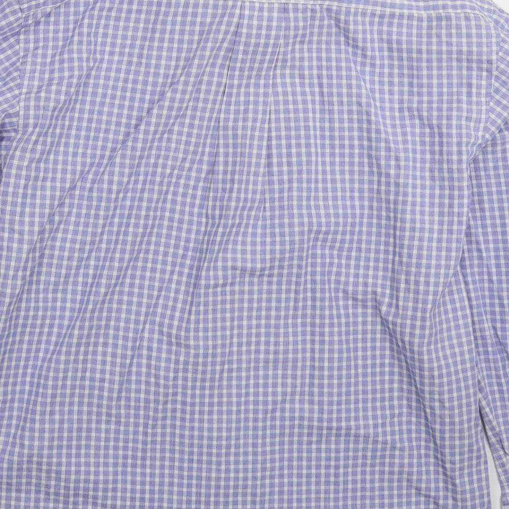 Armando Mens Blue Check   Dress Shirt Size 15.5