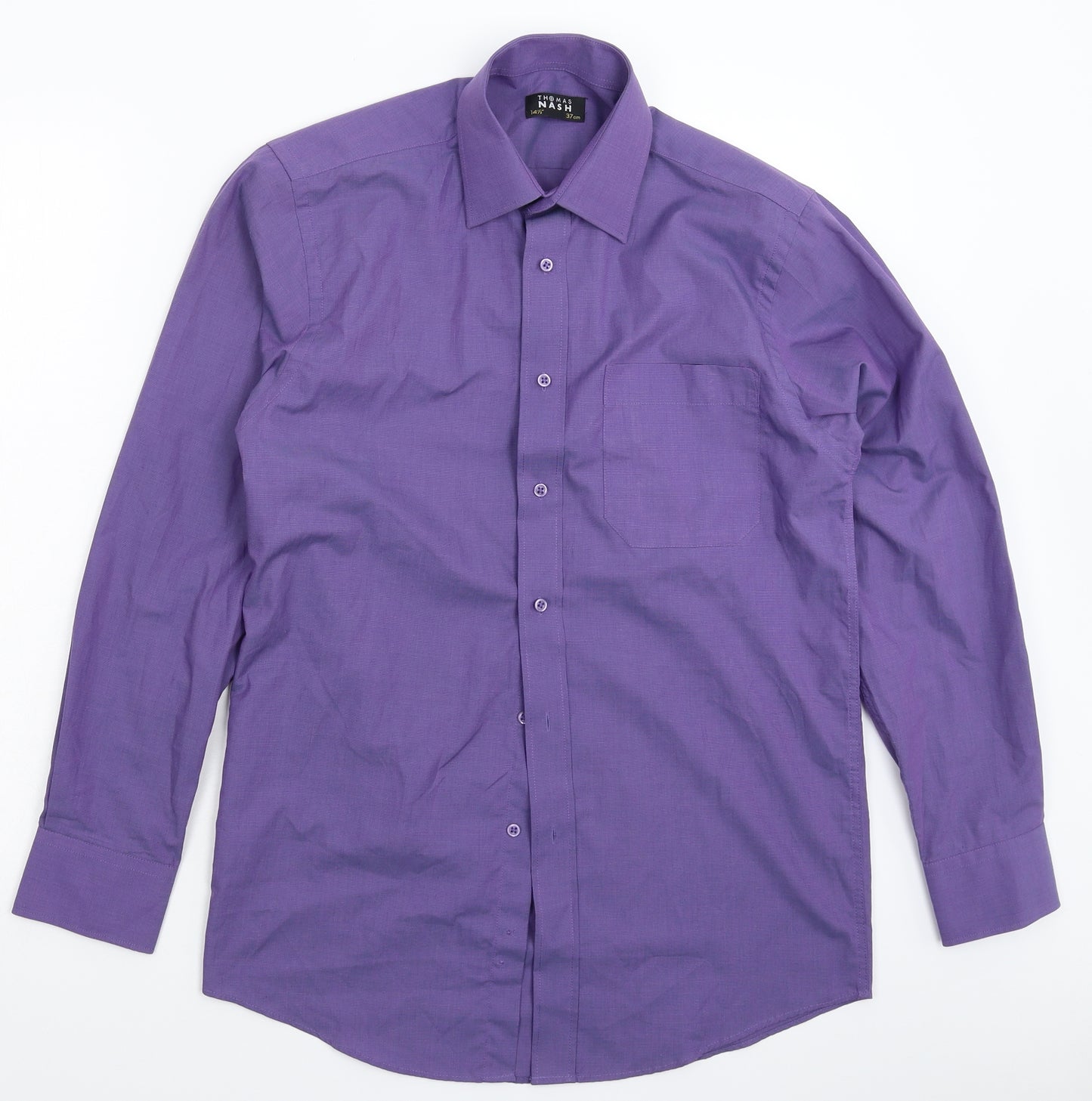 Thomas Nash Mens Purple    Dress Shirt Size 14.5