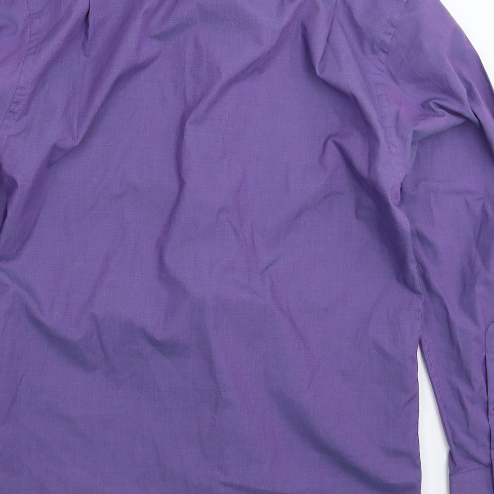 Thomas Nash Mens Purple    Dress Shirt Size 14.5