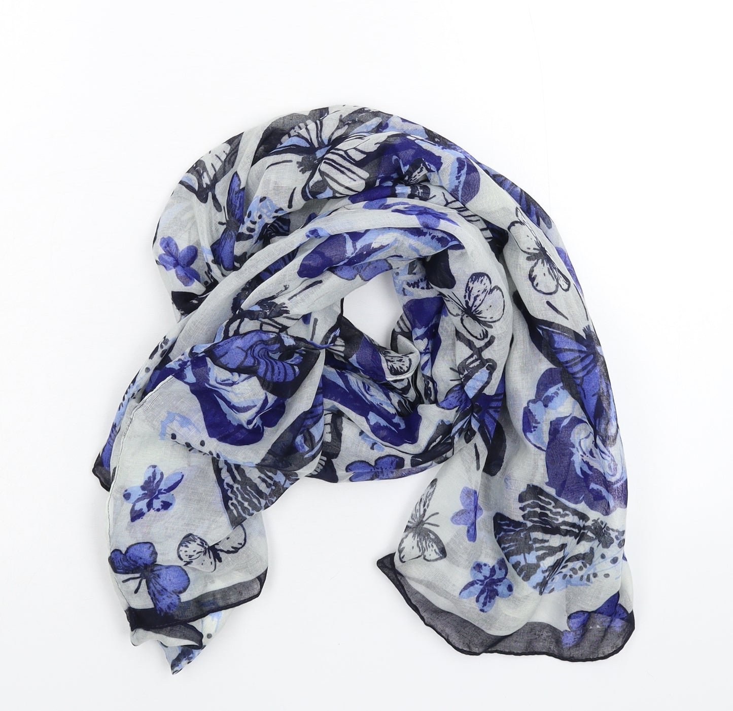 Preworn Womens Multicoloured Floral Knit  Scarf