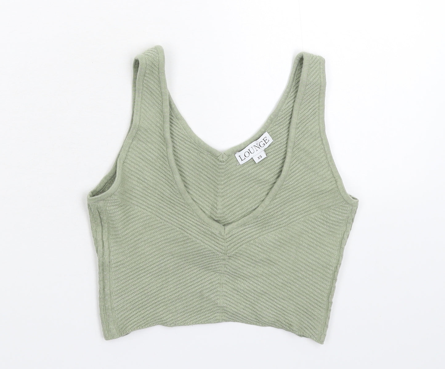 Lounge Womens Grey  Knit Cropped Tank Size XS