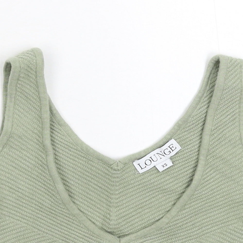 Lounge Womens Grey  Knit Cropped Tank Size XS