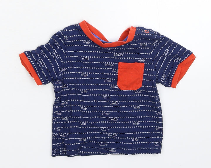TU Baby Blue Spotted Basic T-Shirt Size 6-9 Months