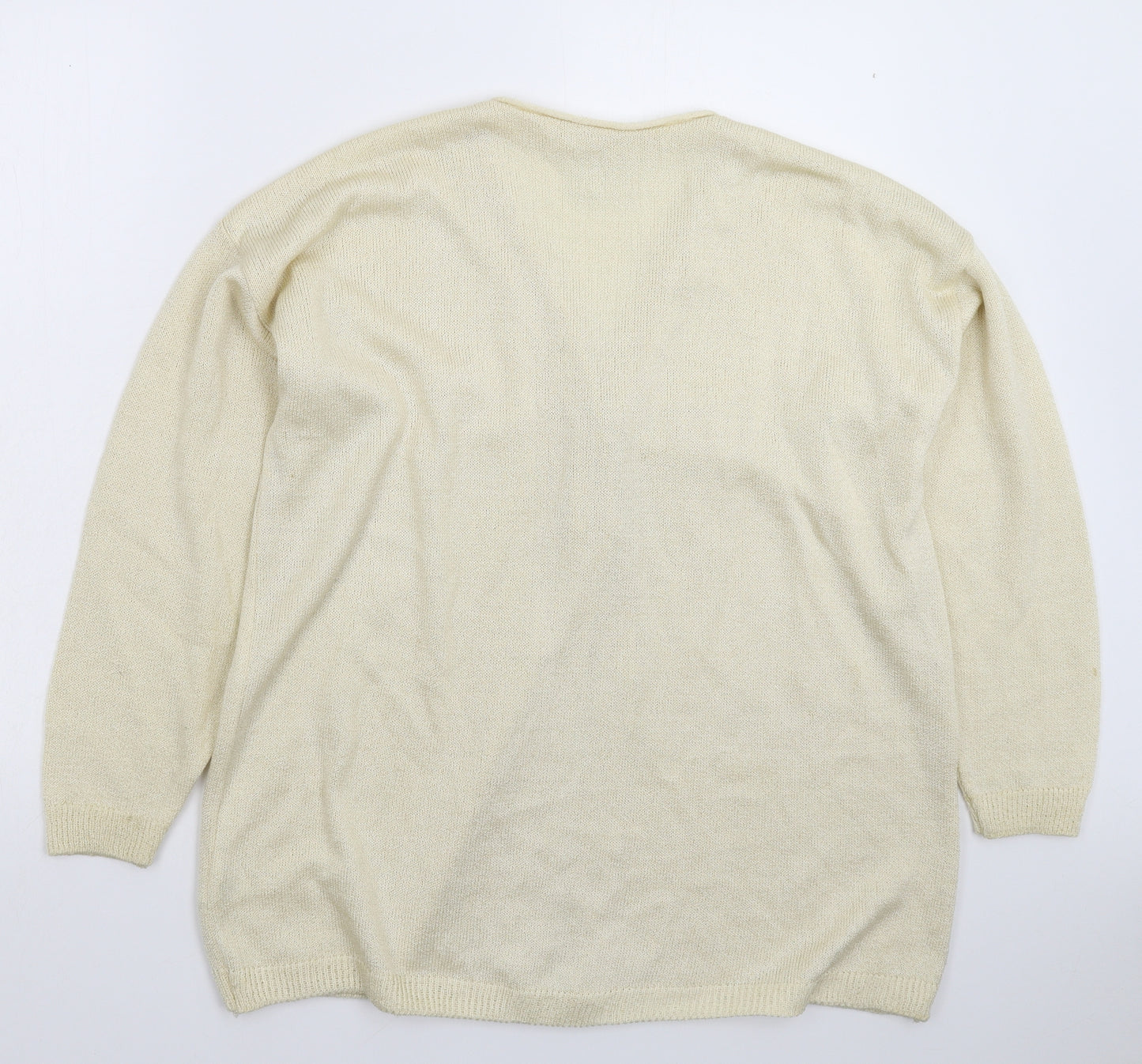 Oyster Womens Beige  Knit Cardigan Jumper Size 18