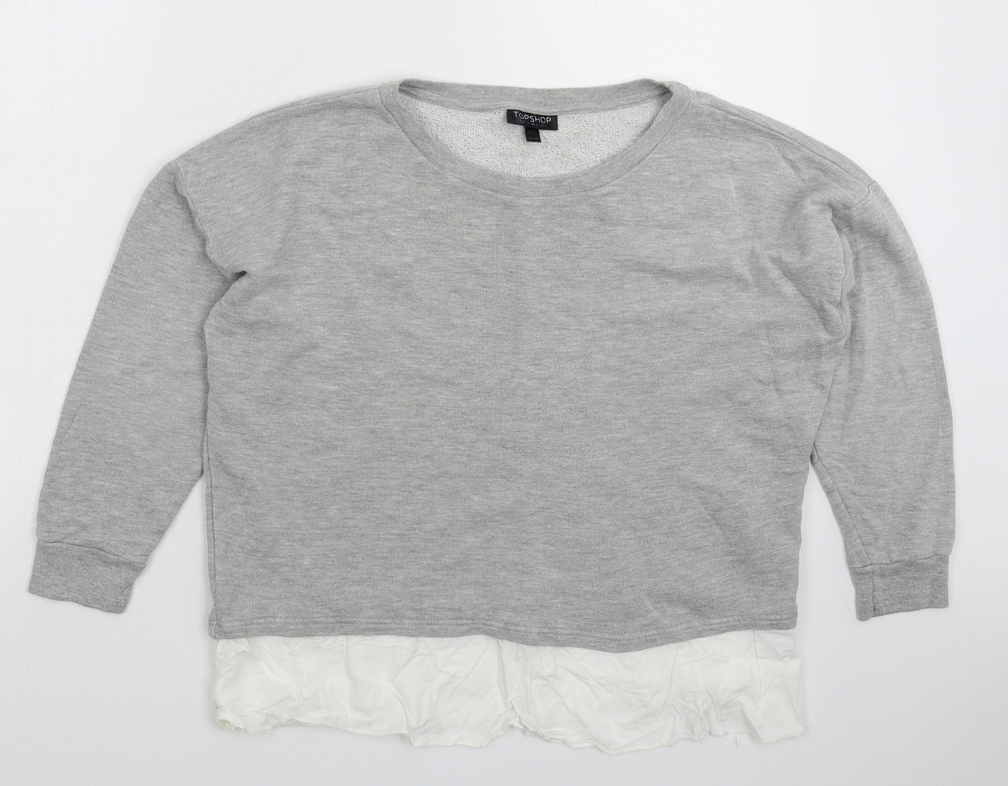 Topshop Womens Grey   Pullover Sweatshirt Size 6