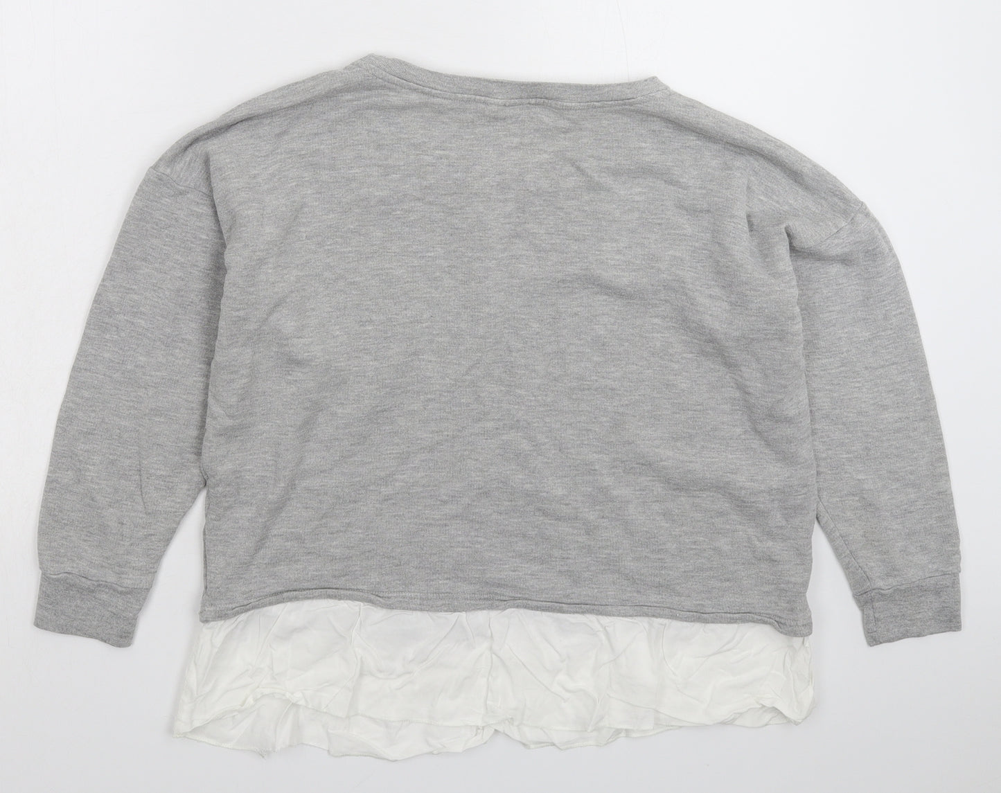 Topshop Womens Grey   Pullover Sweatshirt Size 6