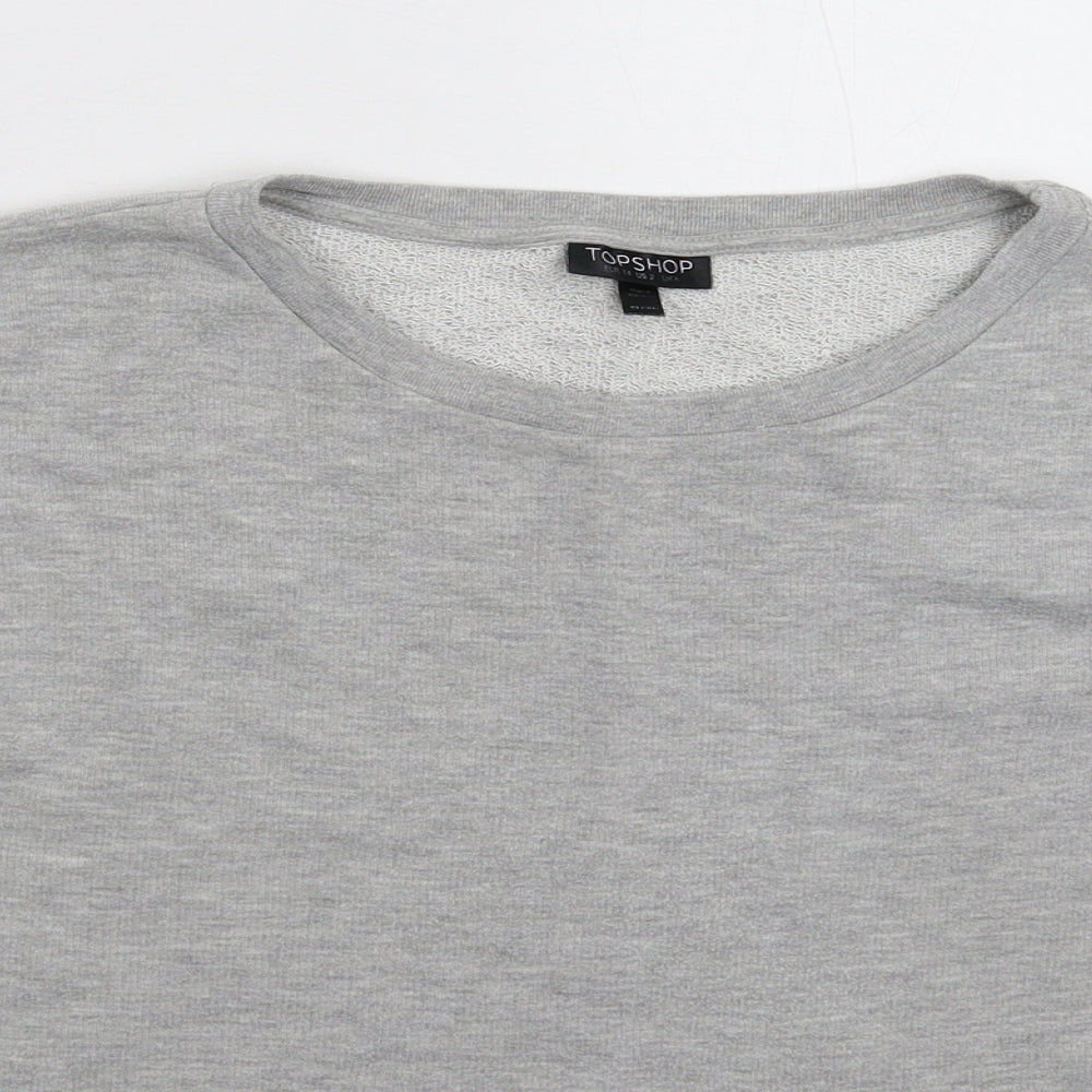 Topshop Womens Grey   Pullover Sweatshirt Size 6