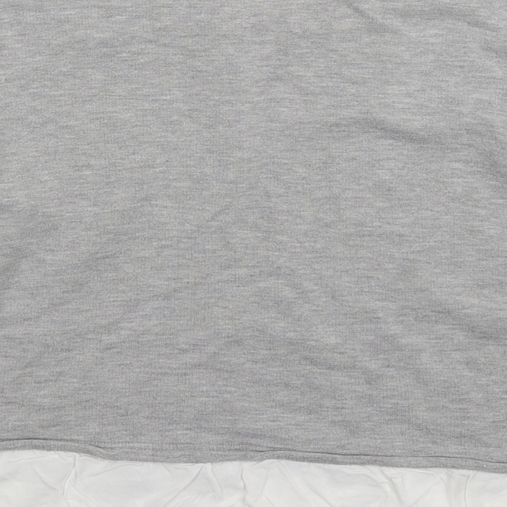 Topshop Womens Grey   Pullover Sweatshirt Size 6