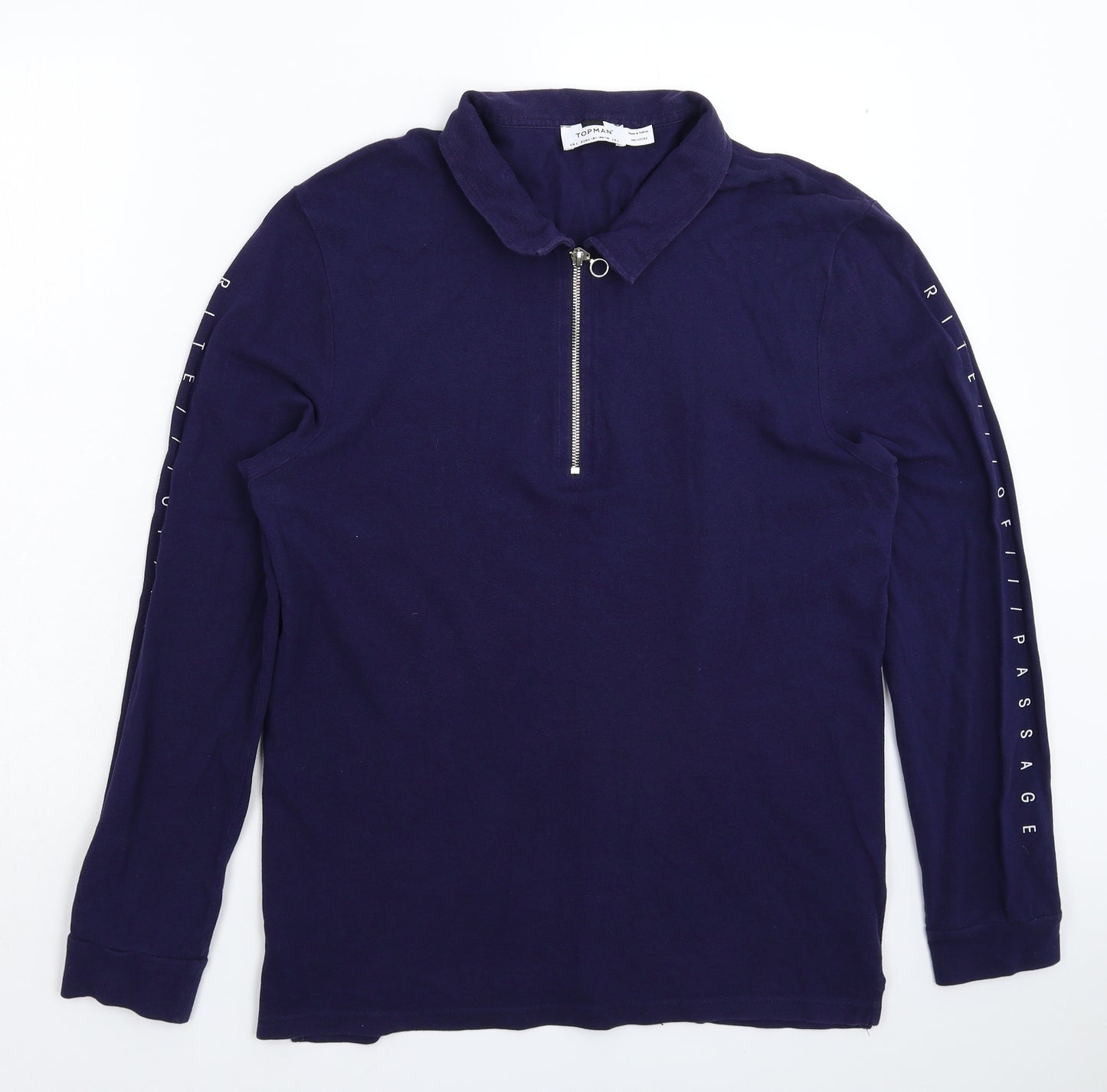 Topman Mens Blue    Polo Size L