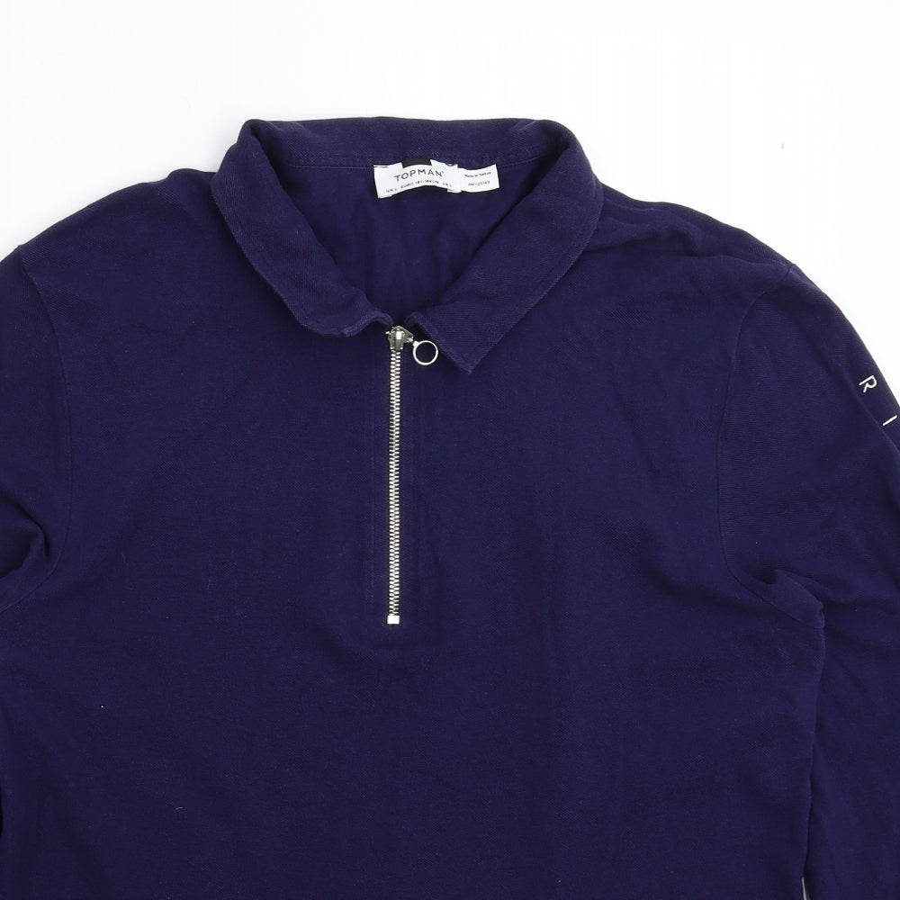 Topman Mens Blue    Polo Size L