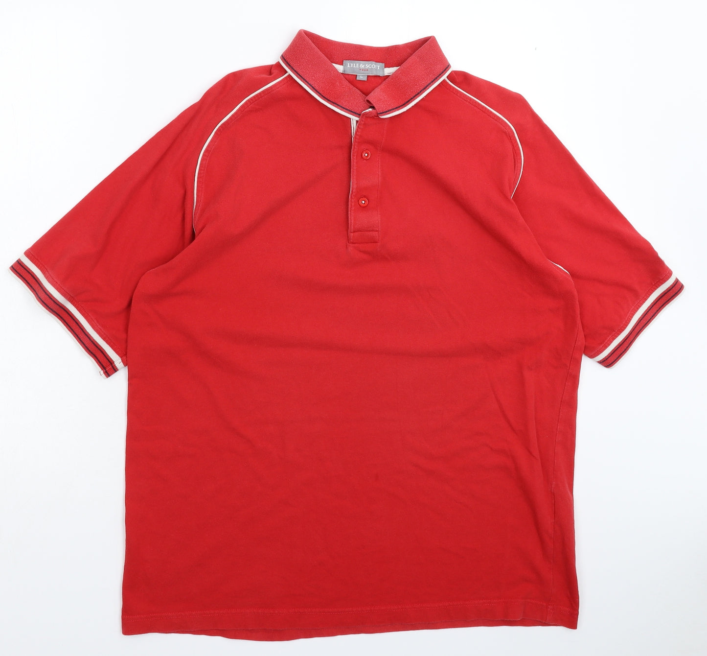 Lyle & Scott Mens Red    Polo Size L