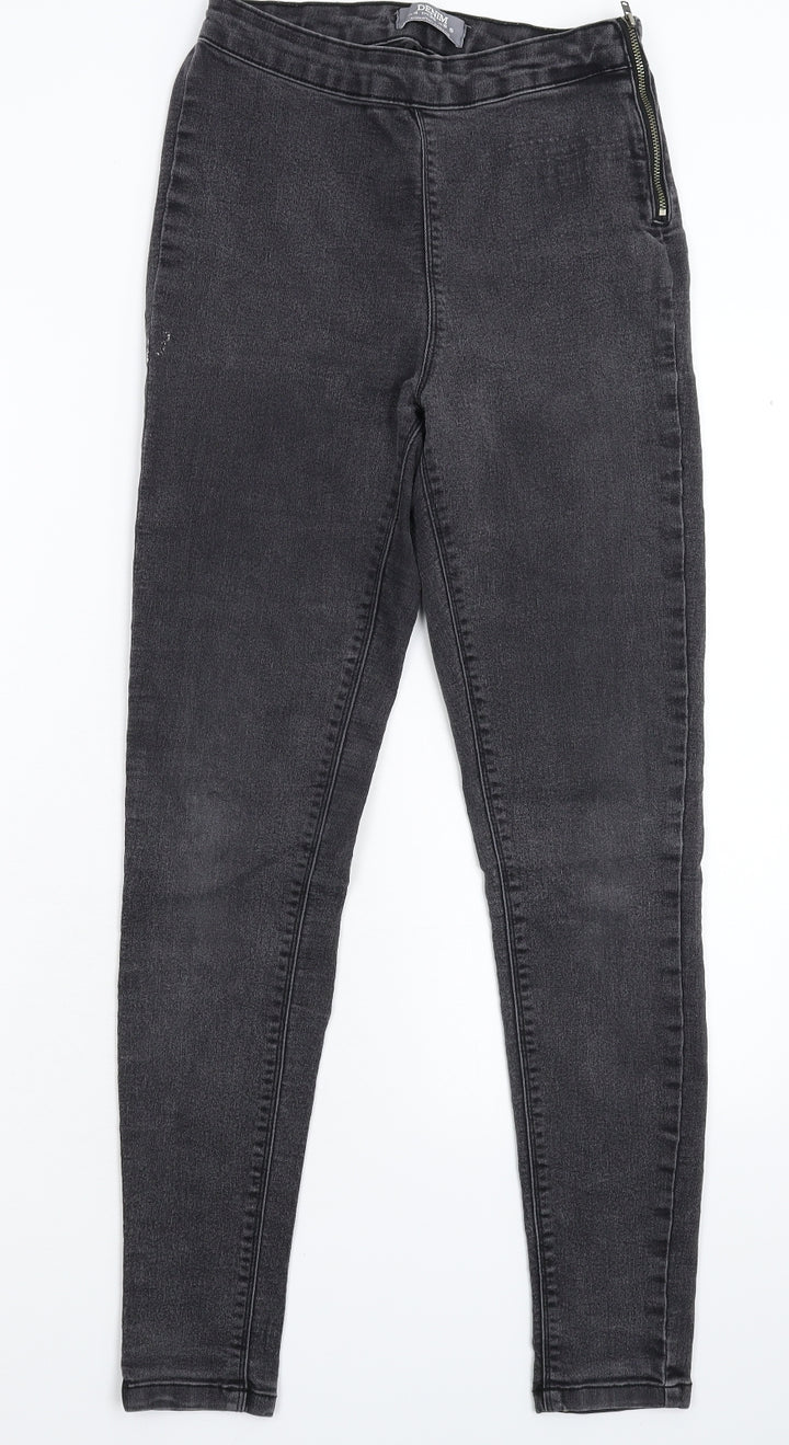 Dorothy Perkins Womens Grey Denim Jegging Jeans Size 8 L28 in