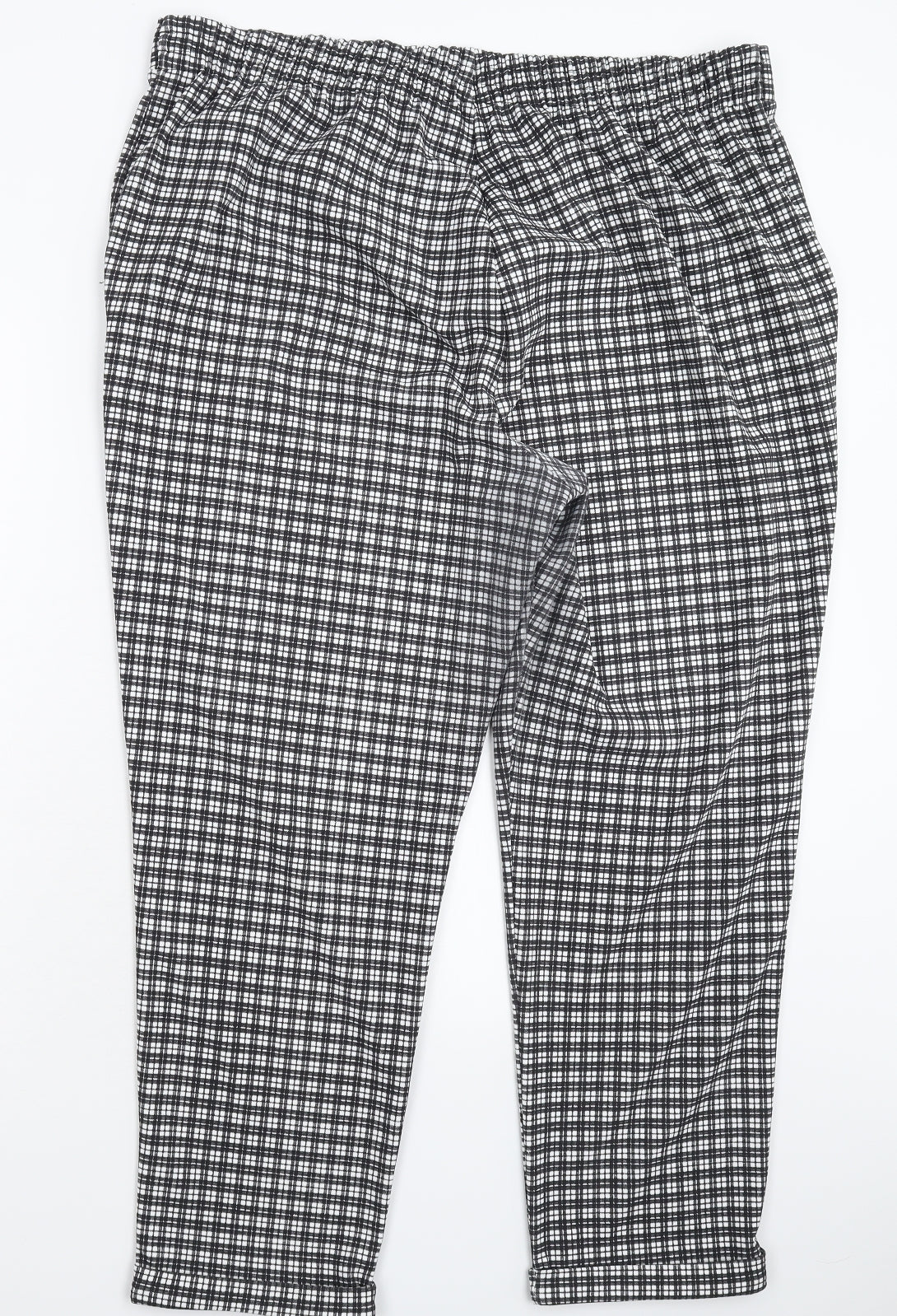 Primark Womens Grey Check  Trousers  Size 20 L28 in