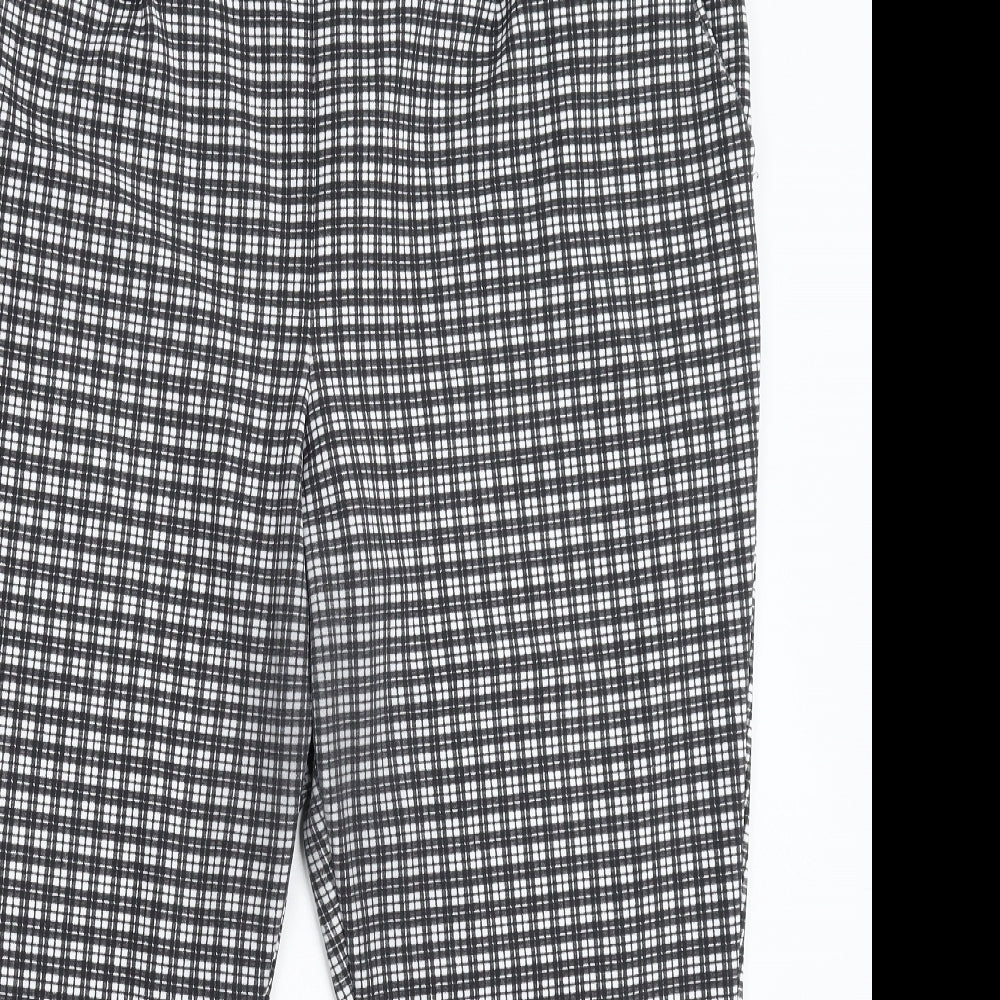 Primark Womens Grey Check  Trousers  Size 20 L28 in