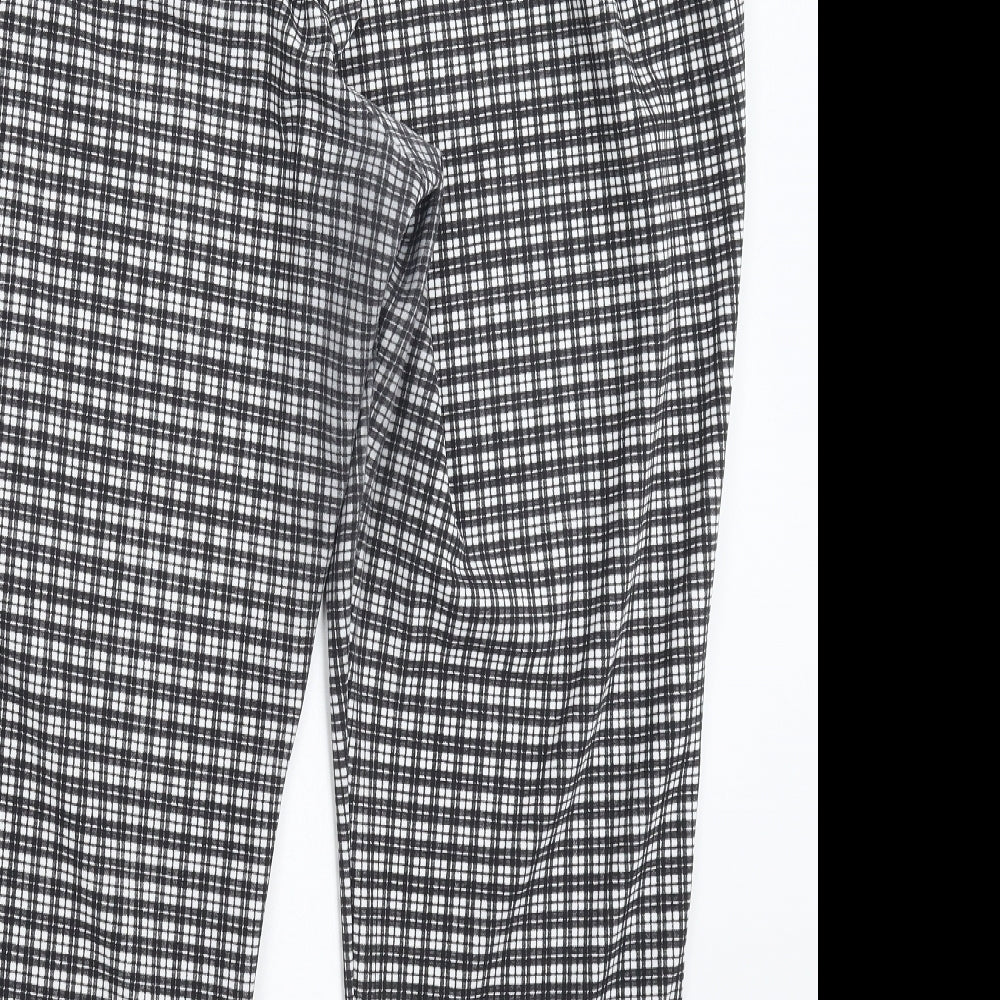 Primark Womens Grey Check  Trousers  Size 20 L28 in