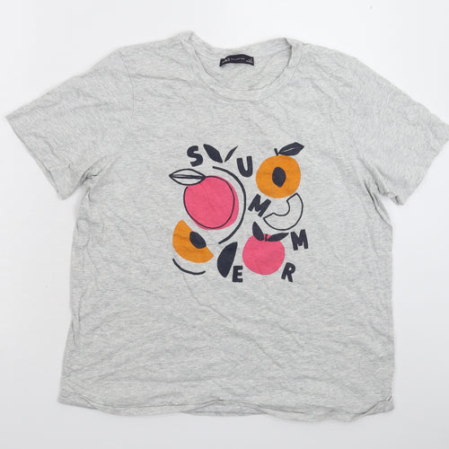 Marks and Spencer Womens Grey   Basic T-Shirt Size 14