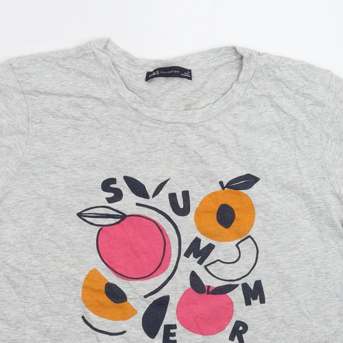 Marks and Spencer Womens Grey   Basic T-Shirt Size 14