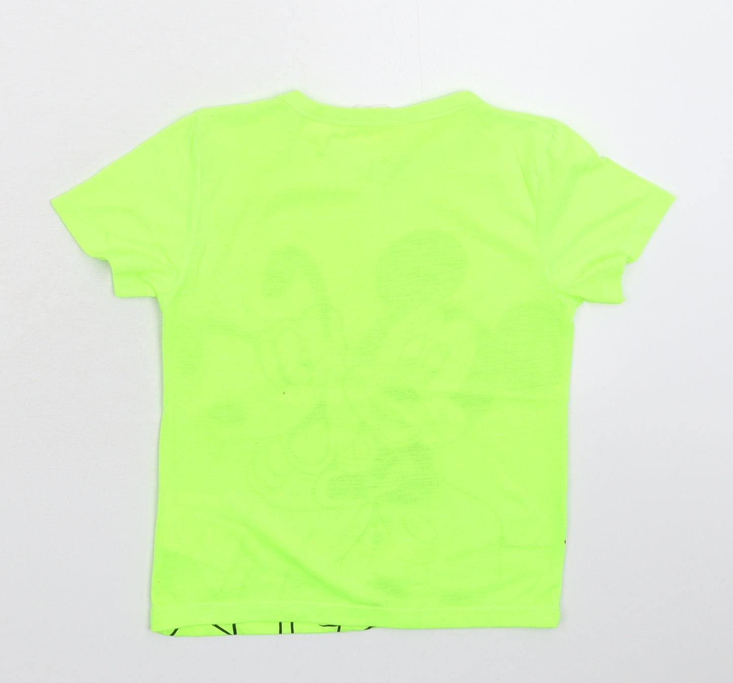 H&M Girls Green   Basic T-Shirt Size 5-6 Years  - Disney