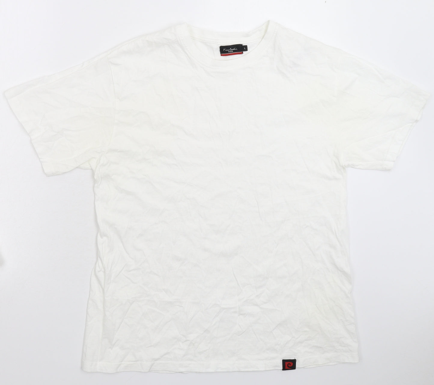 Pierre Cardin Mens White    T-Shirt Size L