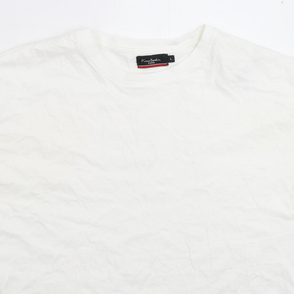 Pierre Cardin Mens White    T-Shirt Size L