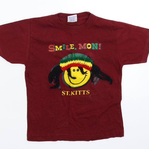 Tropical World Boys Brown   Basic T-Shirt Size 6 Years