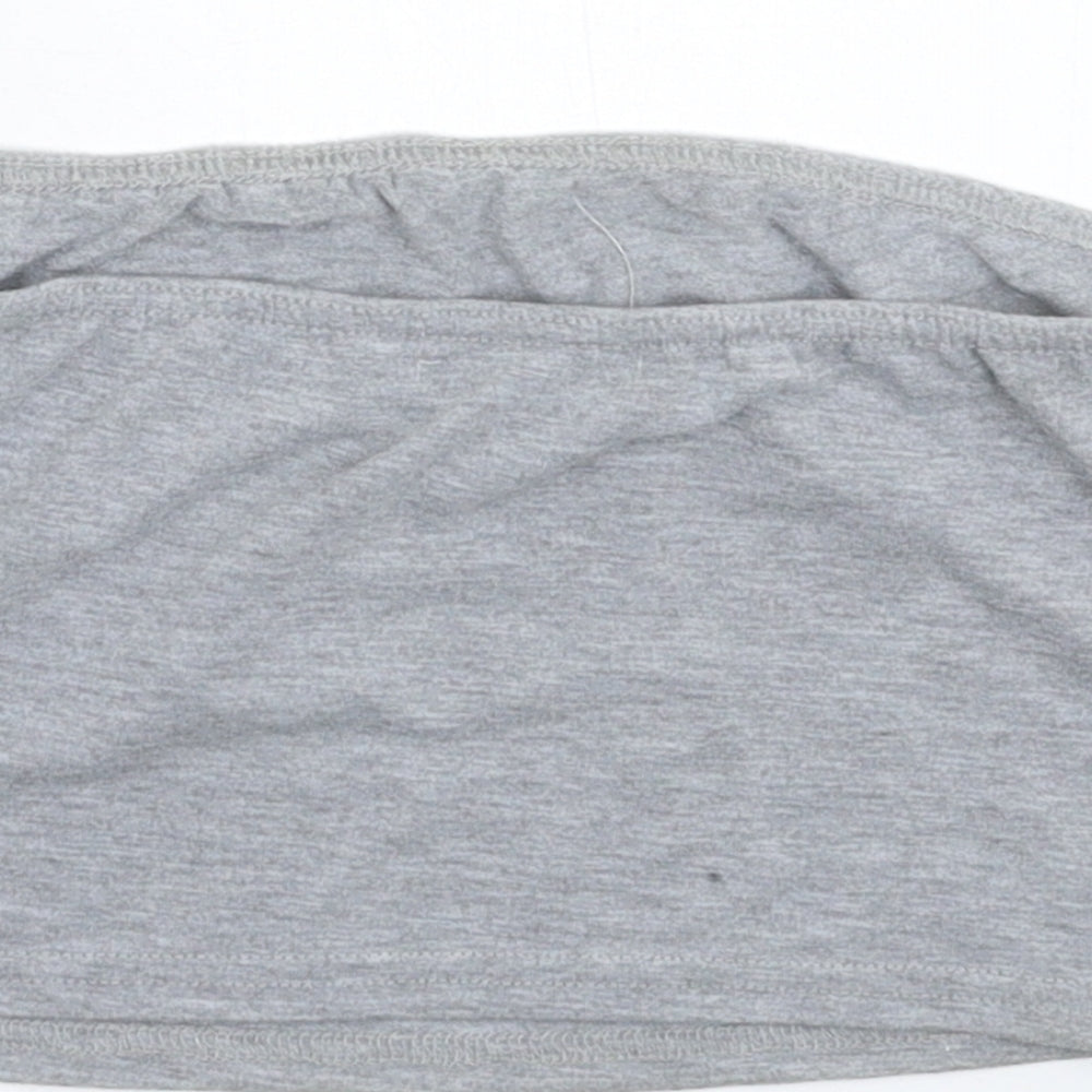 PRETTYLITTLETHING Womens Grey   Cropped Tank Size 6