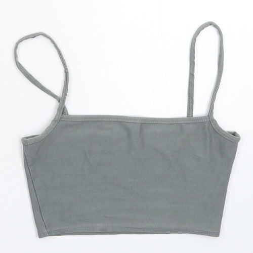 PRETTYLITTLETHING Womens Grey   Cropped Tank Size 4