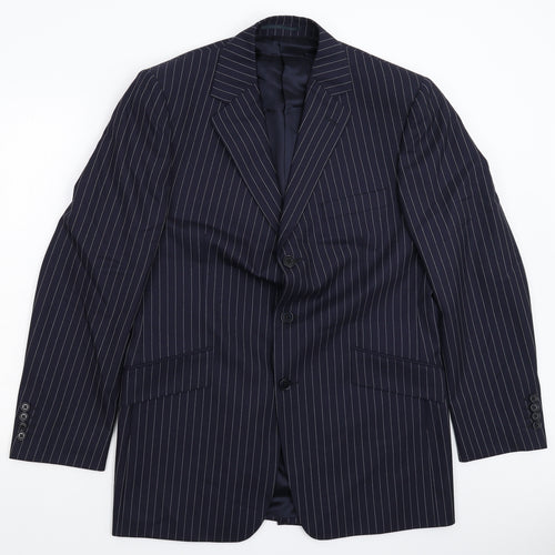 Cordings Mens Blue Striped  2 Piece Suit Size 42 L31 in