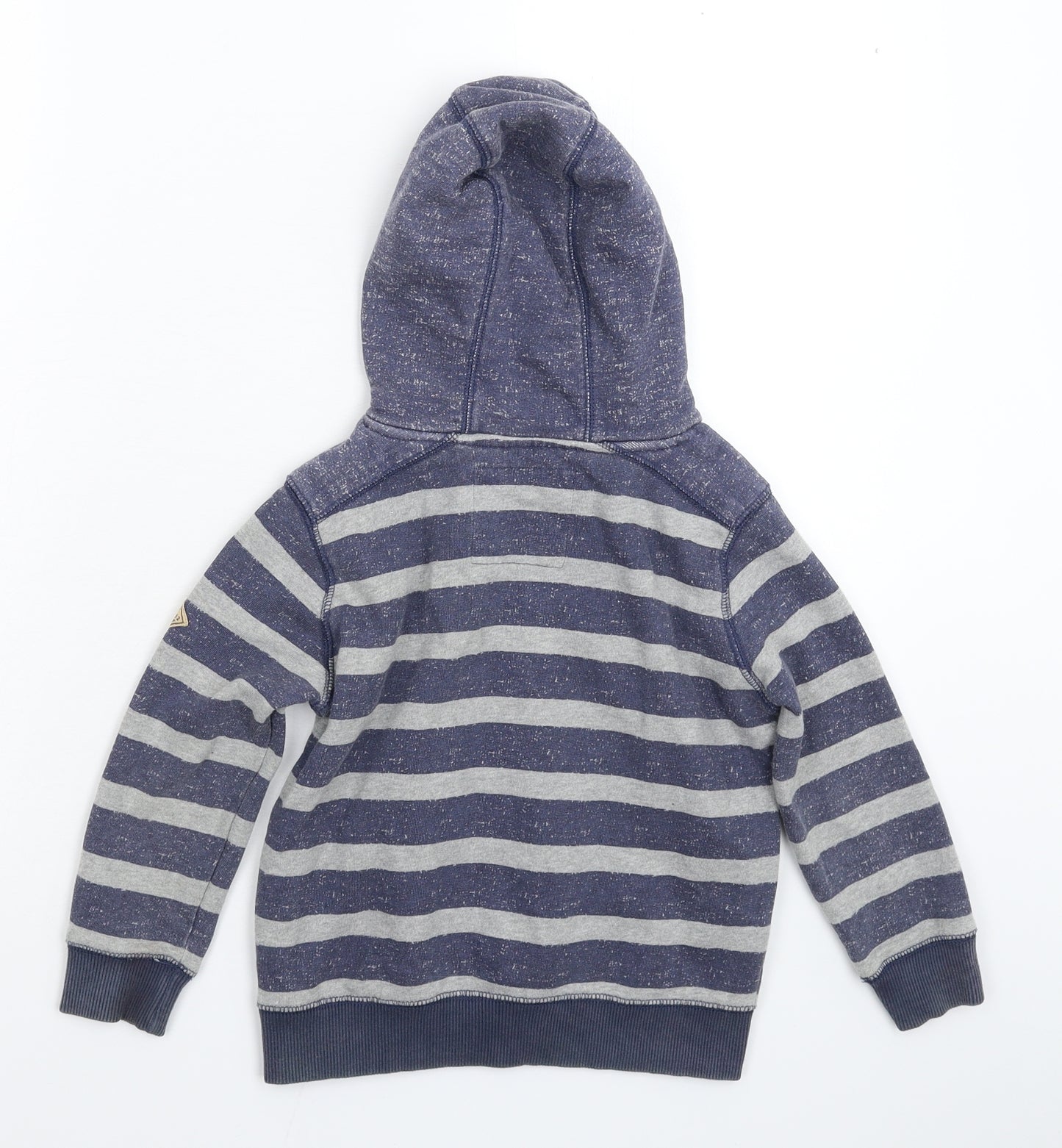 NEXT Boys Grey Striped  Pullover Hoodie Size 5 Years